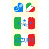 Arch Tattoo Aufkleber auf Gesicht und Körper Italien Flagge 2 Motiv