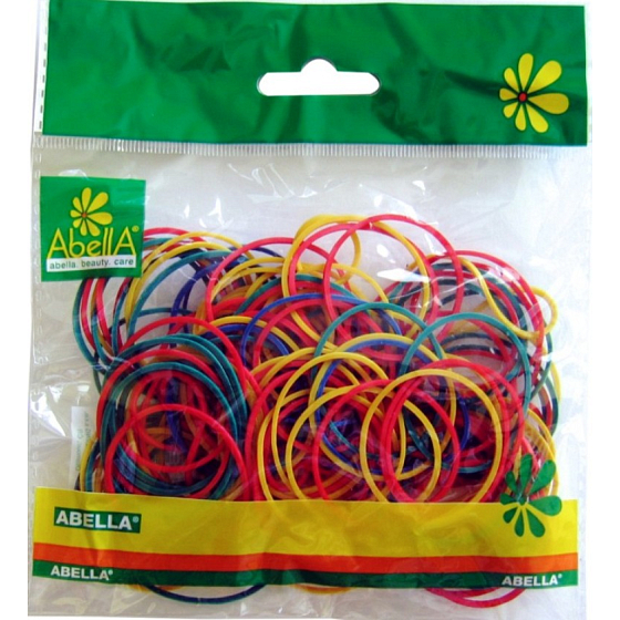 Abella Bunte Gummibänder verschiedene Farben 150 Stück, 30 g