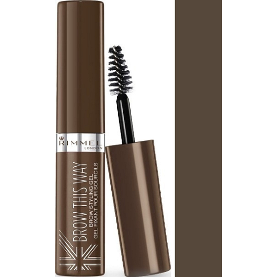 Rimmel London Brow This Way Brow Styling Gel für Augenbrauen 003 Dunkelbraun 5 ml