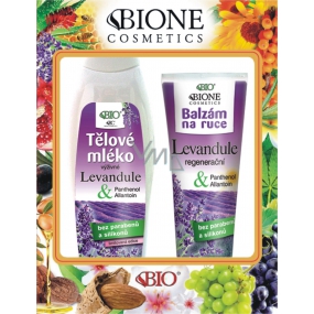 Bione Cosmetics Lavender Nourishing Body Lotion 500 ml + regenerativer Handbalsam 200 ml, Kosmetikset