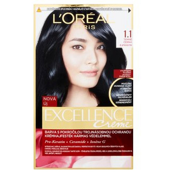 Loreal Paris Excellence Creme Haarfarbe 1.1 Dunkelschwarz