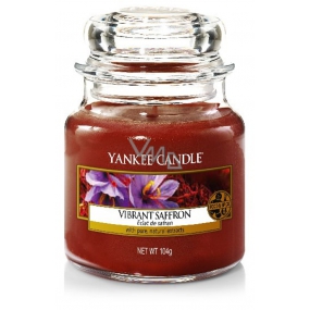 Yankee Candle Vibrant Saffron - Lebende Safran-Duftkerze Klassisches kleines Glas 104 g