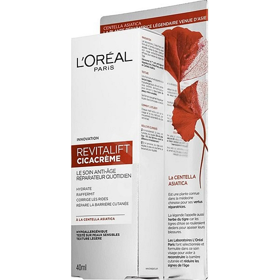 Loreal Paris Revitalift Cica Creme Tagescreme gegen Alterung, Faltenreduzierung und Hautstraffung 40 ml