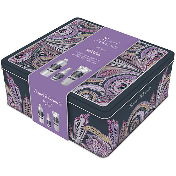 Tesori d Oriente Mirra parfümiertes Wasser für Frauen 100 ml + Duschgel 250 ml + Badeschaum 500 ml, Geschenkset