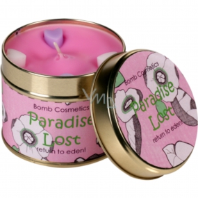 Bomb Cosmetics Lost Paradise Eine duftende natürliche, handgefertigte Kerze in einer Blechdose brennt bis zu 35 Stunden