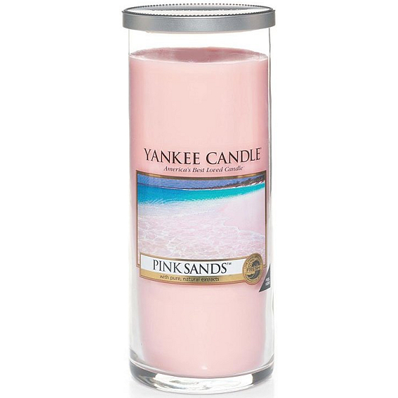 Yankee Candle Pink Sands Dekor Duftkerze großes Zylinderglas 75 mm 566 g