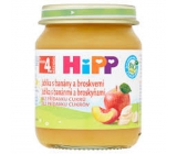 HiPP Fruit Organic Apples mit Bananen- und Pfirsichfruchtbeilage, reduziertem Laktosegehalt und ohne Zuckerzusatz für Kinder 125 g