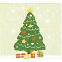 Nekupto Weihnachtsgeschenkkarten Baum 6,5 x 6,5 cm 6 Stück
