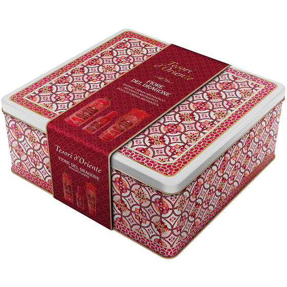 Tesori d Oriente Fiore del Dragone parfümiertes Wasser für Frauen 100 ml + Duschgel 250 ml + Badeschaum 500 ml, Geschenkset