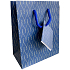 Nekupto Geschenkpapiertüte 14 x 11 x 6,5 cm Dunkelblau mit Ornamenten 2004 40 KFS