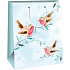 Ditipo Geschenkpapiertüte 26,4 x 13,6 x 32,7 cm Weihnachten hellblau - Vögel