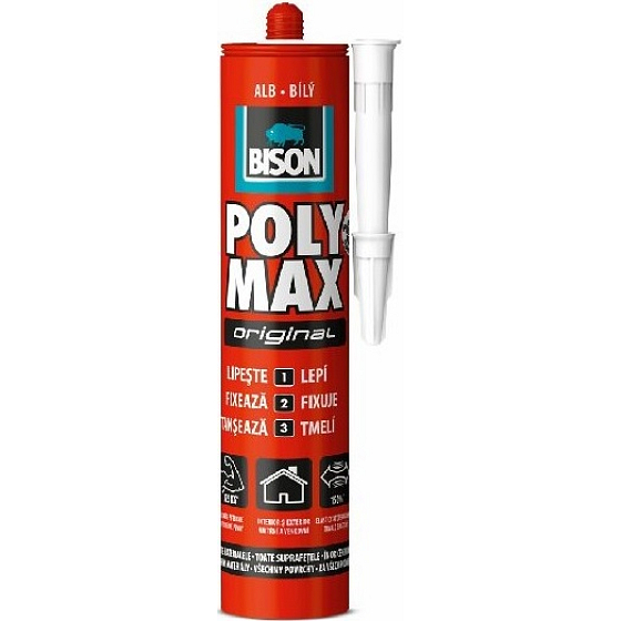 Bison Poly Max Original Weiß Universal Montagekleber und Dichtmittel in einem Weiß 465 g