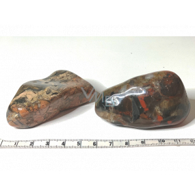 Jaspis Brekcie Getrommelter Naturstein 40 - 100 g, 1 Stück, Stein der positiven Energie