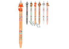 Colorino Gummierter Stift Kleine Füchse orange, blaue Mine 0,5 mm