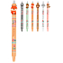 Colorino Gummierter Stift Kleine Füchse orange, blaue Mine 0,5 mm