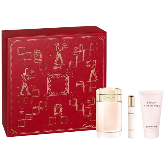 Cartier Baiser Volé Eau de Parfum 100 ml + Körperlotion 50 ml + Eau de Parfum 10 ml Miniatur, Geschenkset für Frauen