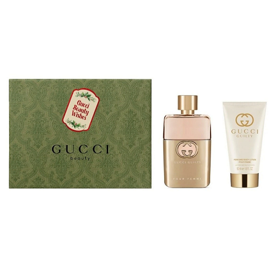 Gucci Guilty pour Femme Eau de Parfum 50 ml + Bodylotion 50 ml, Geschenkset für Frauen