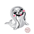 Charme Sterling Silber 925 Seelöwe, Perle am Armband Tier