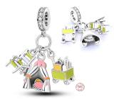 Charm Sterling Silber 925 Moving 3in1, reise armband anhänger