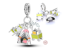 Charm Sterling Silber 925 Moving 3in1, reise armband anhänger