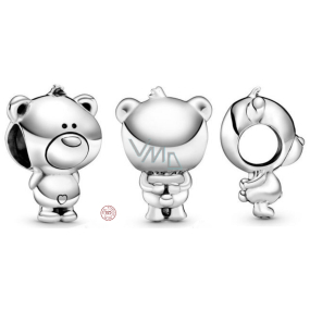 Charme Sterling Silber 925 Bär Theo, Perle auf Armband Tier