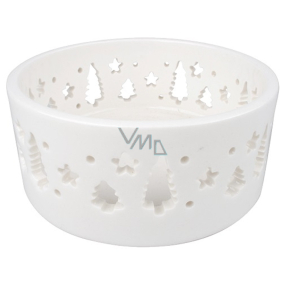 Porzellan-Teelichthalter Bäumchen weiß 5 cm