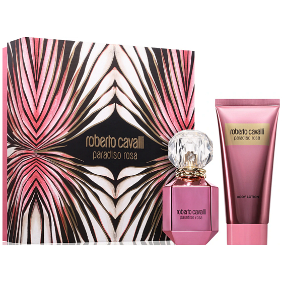 Roberto Cavalli Paradiso Rosa parfémovaná voda 30 ml + tělové mléko 100 ml, dárková sada pro ženy