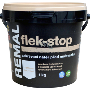 REMAL Flek-stop Farbe gegen Flecken von Wasser, Rauch und Nikotin 1 kg