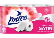 Linteo 3-lagiges Toilettenpapier, 8 Rollen, 15 m Rolle