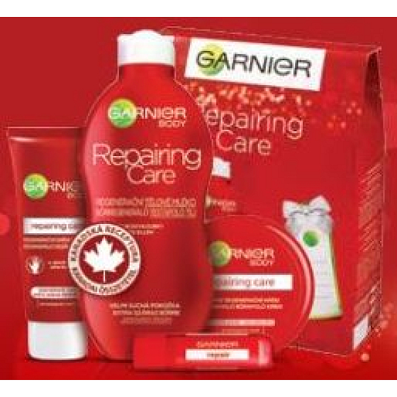 Garnier Repairing Care Körperlotion 250 ml + Pflegecreme 50 ml + Handcreme 100 ml + Lippenbalsam 4,7 ml, Kosmetikset
