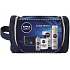 Nivea Men Balm Silber nach dem Rasierbalsam 100 ml + Rasiergel 200 ml + Antitranspirant Roll-on 50 ml + Kosmetiktasche