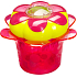 Tangle Teezer Flowerpots Professionelle kompakte Haarbürste Princess Pink