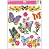 Fensterfolie ohne Kleber Schmetterlinge und Blumen Typ 2 42 x 30 cm