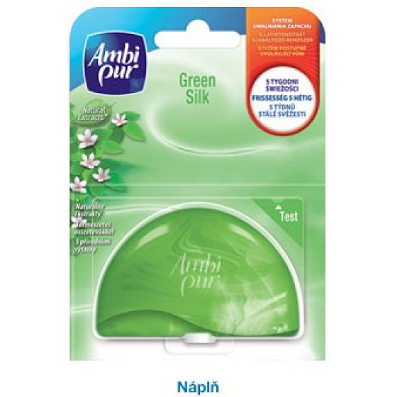 Ambi Pur Green Silk Toilettenblock Flüssigkeitsscharnier Nachfüllung 55 ml