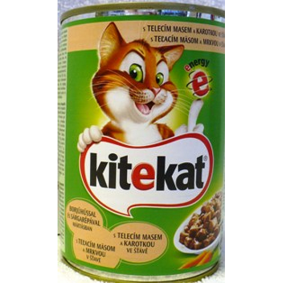 Kitekat mit Kalbfleisch und Karotten in Saft 400 g