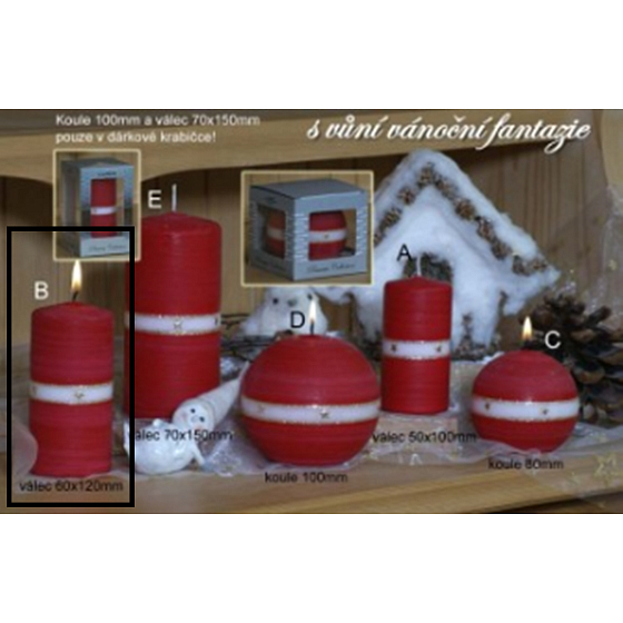 Lima Aura Christmas Fantasy Duftkerze Rot Zylinder 60 x 120 mm 1 Stück
