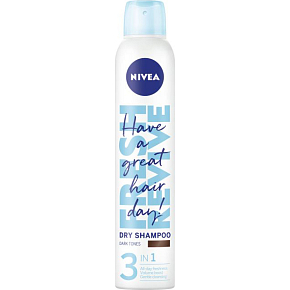 Nivea Fresh Revive Trockenshampoo für dunklere Haarfarbe, 200 ml Nivea Fresh Revive Trockenshampoo für dunklere Haarfarbe, 200 ml