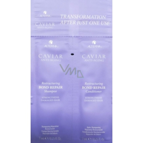 Alterna Caviar Anti-Aging Restructuring Bond Repair Shampoo und Spülung für strapaziertes Haar 14 ml