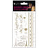 Tattoo Aufkleber Gold und Silber 15 x 9 cm