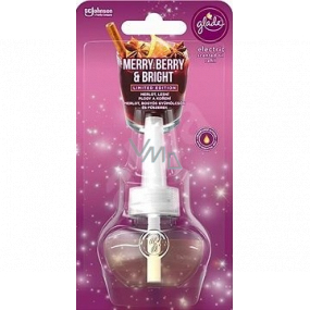 Glade Electric Duftöl Merry Berry & Bright mit dem Duft von Merlot, Waldbeeren und Gewürzen flüssige Nachfüllung für elektrischen Lufterfrischer 20 ml