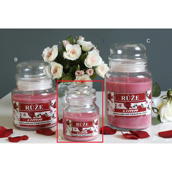Lima Aroma Dreams Rose Duftkerze Glas mit Deckel 120 g