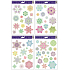 Fensterfolie ohne Kleber glow in the dark farbige Schneeflocken 30 x 20 cm