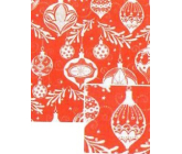 Nekupto Weihnachtsgeschenkpapier 70 x 200 cm Roter weißer Flachmann
