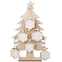 Holzweihnachtsbaum 41 cm mit Flocken zum Aufhängen 6 cm