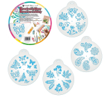 Kreative Kunststoffschablonen Blumen und Schmetterlinge, drehbar 25 cm