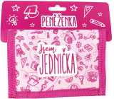 Nekupto Back To School Brieftasche rosa Ich bin ein 13,5 x 9 cm