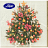 Nekupto Papierservietten 3 Lagen 33 x 33 cm 20 Stück Beige, großer Baum