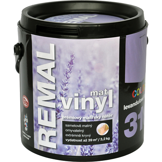 REMAL Vinyl Color mat waschbare Wandfarbe, 310 lavendel-lila, 3,2 kg