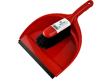 BALhome Besen und Schaufel mit Gummiabstreifer Mischfarben