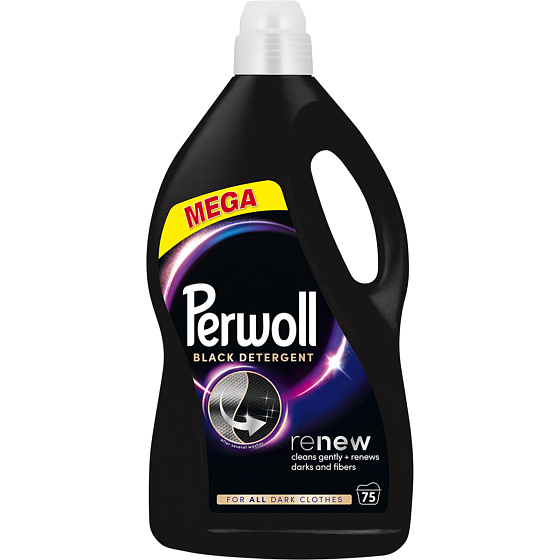 Perwoll Waschgel Renew Black für Schwarz und Dunkel, 75 Wäschen, 3750 ml